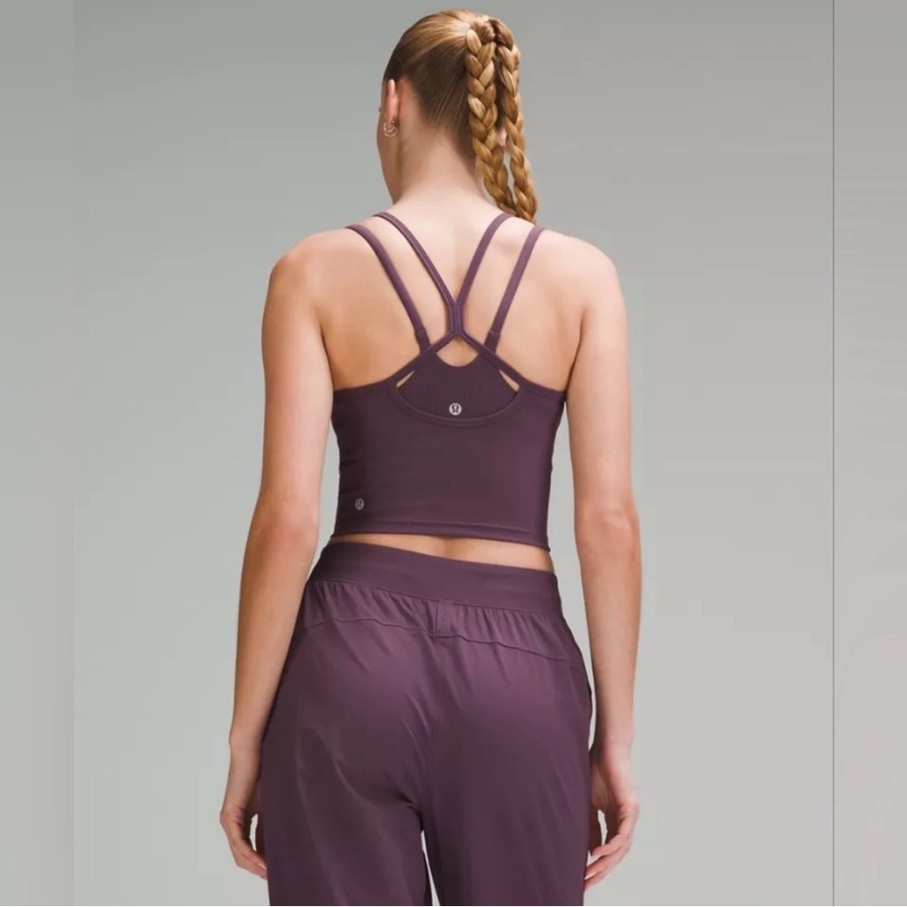 Lululemon Wunder Train High-Neck Cross-Back Tank grape thistle